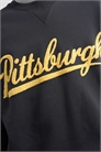Свитшот свободного кроя с синельной надписью «Pittsburgh» артикул 154674113