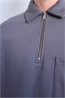 Поло с застежкой-молнией на 1/4 длины, свободный крой премиум-класса артикул 147866591