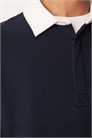 Толстовка-поло с контрастным воротником артикул 150173084