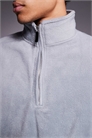 Свободная флисовая кофта с воротником-воронкой и четвертью молнии артикул 146906020