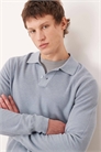 Трикотажная рубашка-поло из смешанной ткани с хлопком артикул 154714898