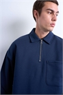Поло с застежкой-молнией на 1/4 длины, свободный крой премиум-класса артикул 147866996
