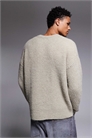 Свободный вязаный свитер с круглым вырезом артикул 150204292