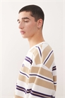Футболка с полосками и длинными рукавами артикул 148844463