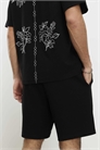 Шорты свободного кроя с цветочной вышивкой артикул 155895229
