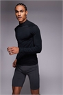 Футболка с высоким воротником и длинными рукавами для тренировок, с эффектом быстрого высыхания и облегающим кроем артикул 151779090