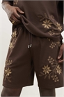 Шорты с цветочным принтом прямого кроя артикул 156044718