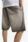 Бермуды из вафельной ткани с эффектом потертости артикул 149423532