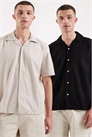 Набор из 2 рубашек с воротником-ревер из ткани с высоким содержанием хлопка артикул 153808052