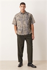 Рубашка с крупным принтом под шкуру животного артикул 148446447