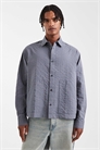 Рубашка свободного кроя с текстурированной поверхностью артикул 147329303