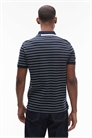 Логотип на груди поло с полосками артикул 151484315