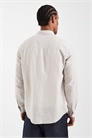Рубашка с длинными рукавами из смешанного льна артикул 155394862