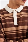 Полурубашка-поло из мягкого трикотажа в полоску артикул 152900312