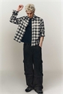 Рубашка в клетку с длинными рукавами артикул 156241920