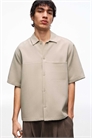 Рубашка с короткими рукавами и прямого кроя артикул 155532849