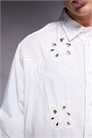 Рубашка премиум-класса свободного кроя с вышивкой артикул 149136766
