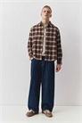 Футболка в клетку с длинными рукавами артикул 155723895