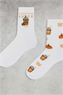 Набор из 2 пар носков с рисунком «Тыквенные специи» артикул 148918591