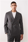 Пиджак свободного кроя в тонкую полоску артикул 149513456
