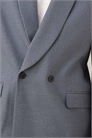 Двубортный пиджак классического кроя с отложным воротником артикул 143214893