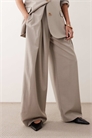 Брюки с широкими штанинами и складками спереди co-ord артикул 153083225