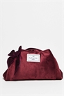 Эксклюзивная косметичка с завязками от The Flat Lay Co. и ASOS — с бархатным бантом бордового цвета артикул 147961164