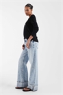 Джинсы с широкими брючинами артикул 155393010