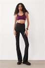 Леггинсы для йоги с высокой талией, микроребристой вязкой и зауженными штанинами артикул 151335202