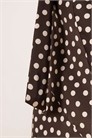 Атласное платье-миди с одним плечом, шарфом на шее и в горошек, коричневого цвета артикул 151417337