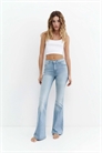 Узкие джинсы с расклешенными штанинами артикул 156128006