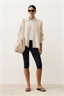 Рубашка свободного кроя из 100% льна артикул 156236930