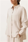 Рубашка свободного кроя из 100% льна артикул 156236930