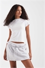 Шорт-юбка из трикотажа с кружевной отделкой артикул 154140278