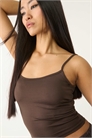Топ на бретелях из полиамида артикул 148659362