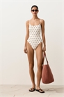 Купальник-треугольник Piqué в горошек артикул 156166792