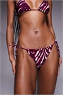 Нижняя часть бикини с завязками, с принтом «зебра» артикул 150704144