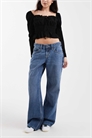 Джинсы свободного кроя с низкой посадкой и регулируемой талией артикул 155638835