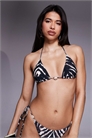 Топ бикини треугольной формы с принтом «зебра» артикул 150704140