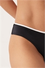 Бикини-трусики с высокой талией и контрастной окантовкой артикул 151023579