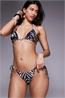 Нижняя часть бикини с завязками, с принтом «зебра» артикул 150704149