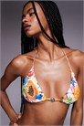 Топ бикини треугольной формы с фруктовым принтом артикул 150704156