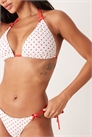 Топ бикини треугольной формы с принтом в горошек артикул 150782819
