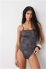 Купальник с квадратным вырезом и низкой спинкой артикул 155696942
