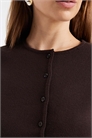 Вязаный кардиган с круглым вырезом артикул 154268204