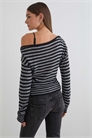 Свитер из трикотажа с асимметричной полоской Suena артикул 154036029