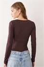 Боди с длинными рукавами и квадратным вырезом артикул 150146411