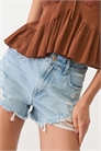 Шорты из рваного денима D75 артикул 149275243