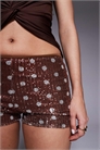 Мини-шорты с пайетками артикул 154158550