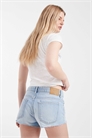 Шорты из микро-джинсовой ткани артикул 154606967